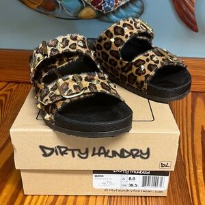 Dirty Laundry Quinn Leopard 🐆 Print Sandals ~ Size 8 ~ Excellent Condition